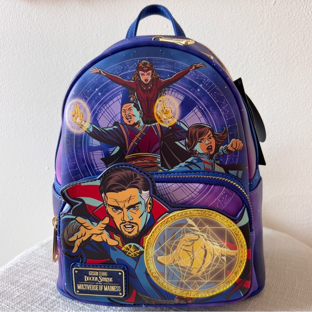 NWT - Loungefly Marvel Dr. Strange Multiverse - Glow in the Dark Mini Backpack